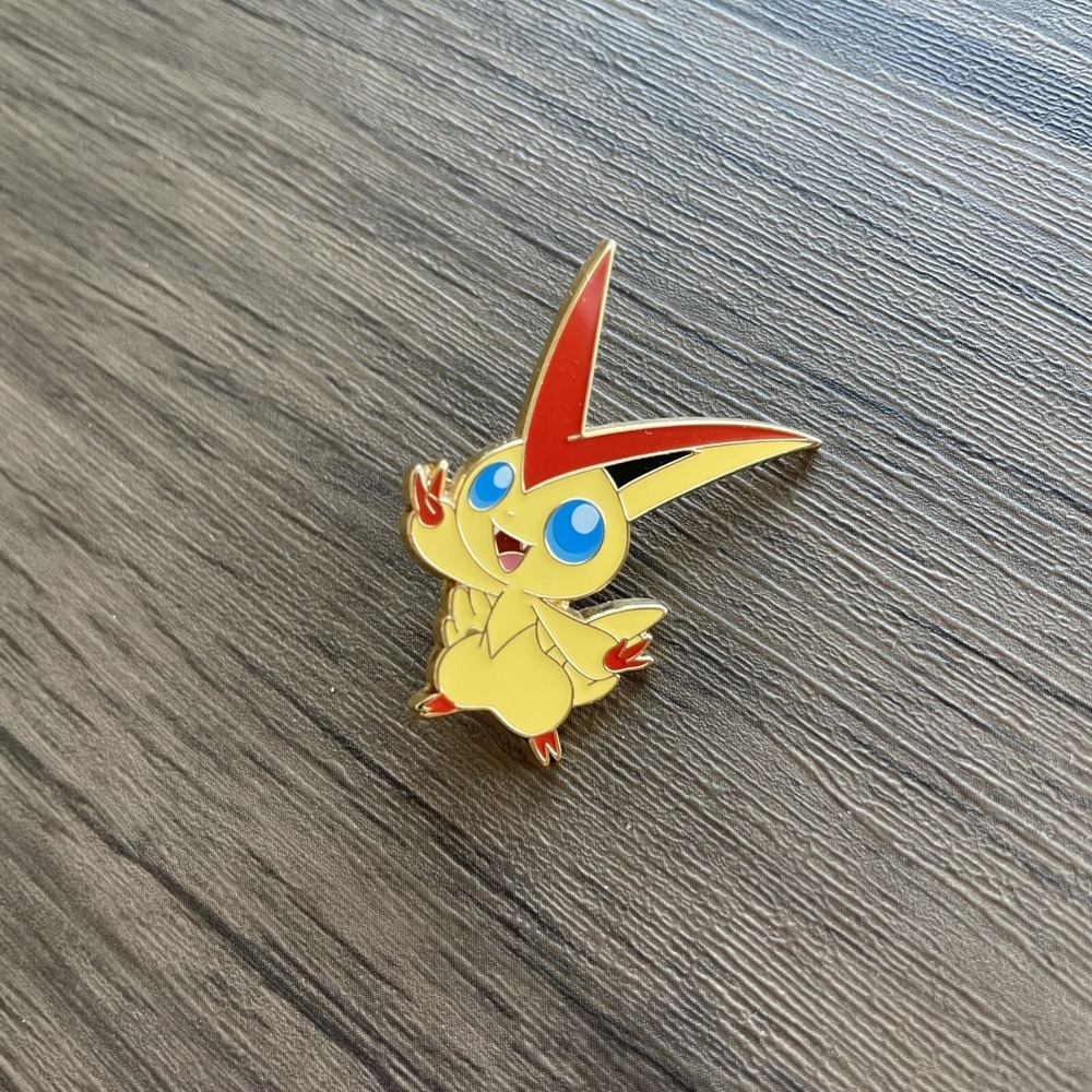Pokemon Victini Mythical 20th Anniversary Pin OS Yellow Unisex Enamel Metal